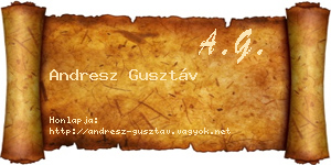 Andresz Gusztáv névjegykártya