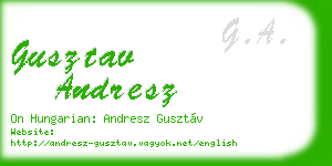 gusztav andresz business card